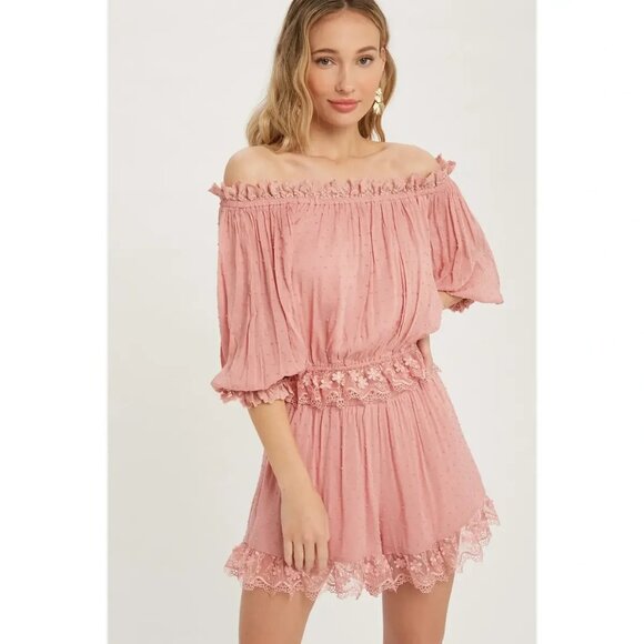 CLEAR OUT!!!!  Lace Trim Lounge Set - Picture 4 of 10